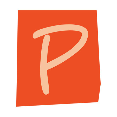 Vector ransom letter p in y2k style. Latin retro letter cut-outs from newspaper or magazine. criminal character. ransom colorful letter p.のイラスト素材