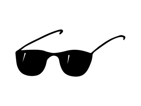 Hand drawn doodle sunglasses. vector clipart. summer accessory.のイラスト素材