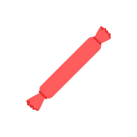 Doodle long candy in a wrapper. vector clipart.のイラスト素材