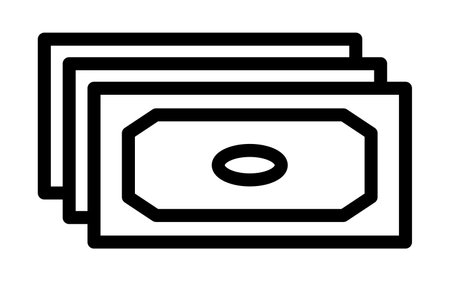 Vector paper money business icon. Line icon of banknote. finance concept. Editable stroke. Paper money outline sign.のイラスト素材