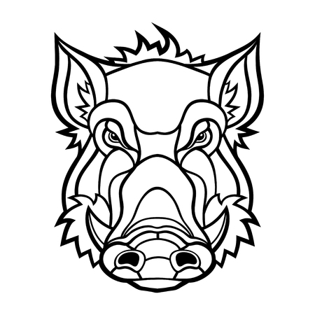 Head of boar mascot design.のイラスト素材