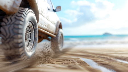 Campvan on the road, Off road tripsの素材