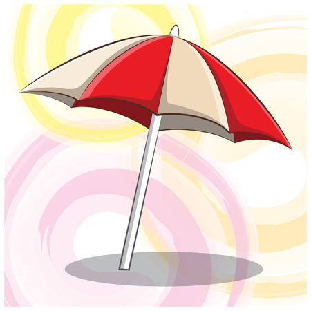 Summer Art Umbrellaのイラスト素材