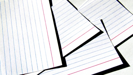 Note cards piled upの写真素材