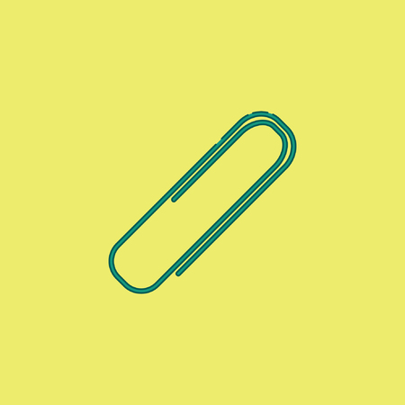 Illustration Of  Paperclip, for use in commercial office equipment display campaign tool, with stylish retro design, iconのイラスト素材
