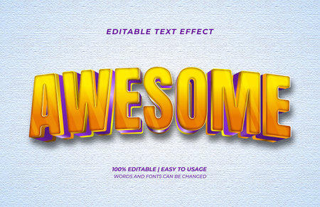 Vector-based artistic text effects using free fonts, easy to use and editableのイラスト素材