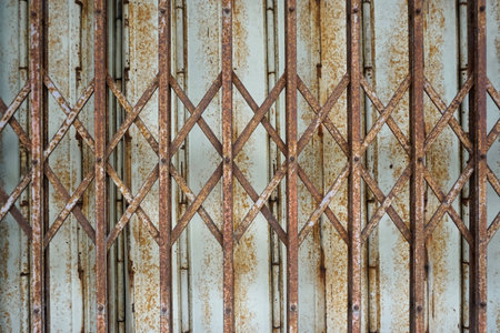 Metal folding door texture for backgroundの素材
