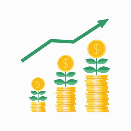 Illustration vektor graphic of money investment. perfect for business, financial, bank, etc.のイラスト素材