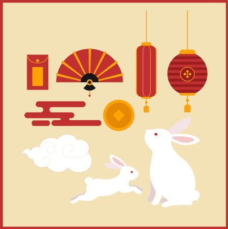 Chinese New Year Set Collectionのイラスト素材