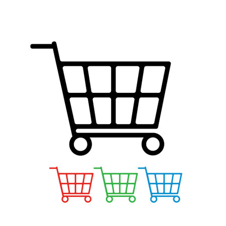 Trolley Cart Icon Vector Template Flat Designのイラスト素材