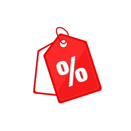 Discount icon in trendy flat style isolated on background. Discount icon page symbol for your web site design Discount icon logo, app, UI. Discount icon Vectorのイラスト素材