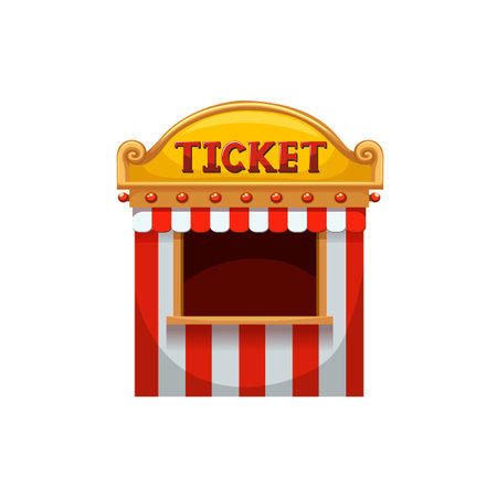 Ticket booth at the carnival illustrationのイラスト素材