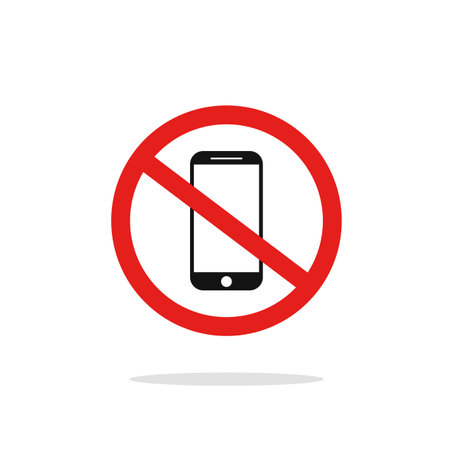 Turn off your phone vector illustrationのイラスト素材