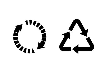 Flat icon recycle symbolのイラスト素材