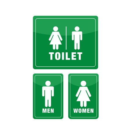 Vector set of toilet signs.のイラスト素材