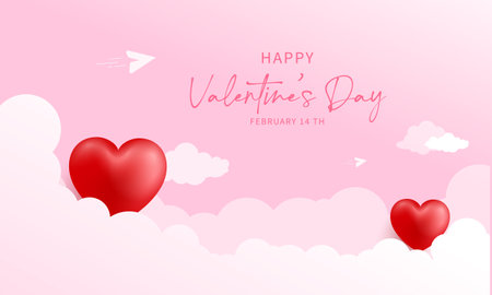 Vector happy valentines day background pink colorのイラスト素材