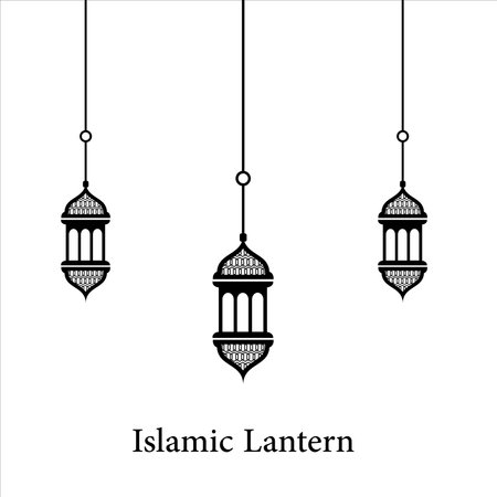 <p>Vector Islamic lantern in Ramadan background</p>のイラスト素材
