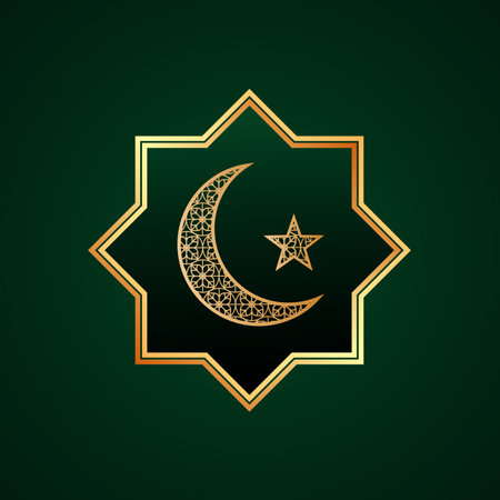 Vector realistic three-dimensional ramadan kareem illustrationのイラスト素材