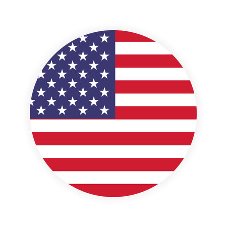 Vector round American flag backgroundのイラスト素材