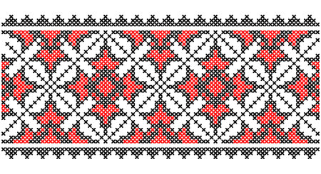 Vector illustration of Ukrainian folk seamless pattern ornament. Ethnic ornament.のイラスト素材