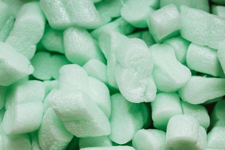 background piece of foam a lot of blue close up.の写真素材