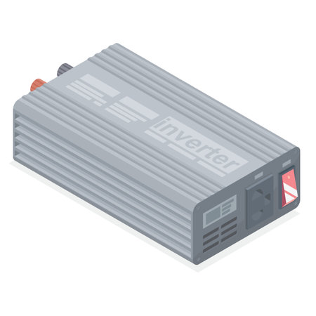 inverter portable electronic component isometric cartoonのイラスト素材