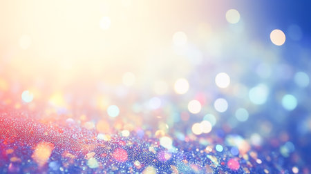 colored abstract blurred background with bokeh defocused lights and starsの素材
