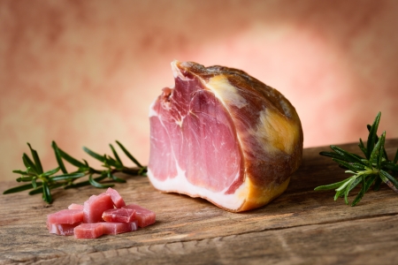 italian prosciutto - italian raw hamの写真素材