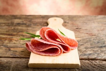 italian salamiの写真素材