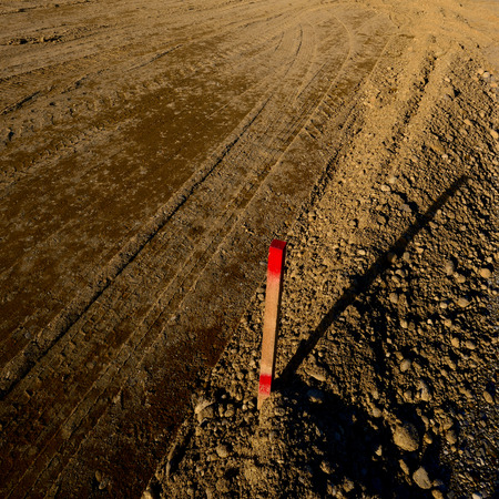 new road construction picketの写真素材