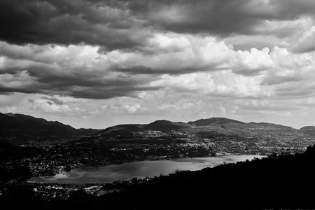 Annone Lake - Lecco Lombardy italyの写真素材