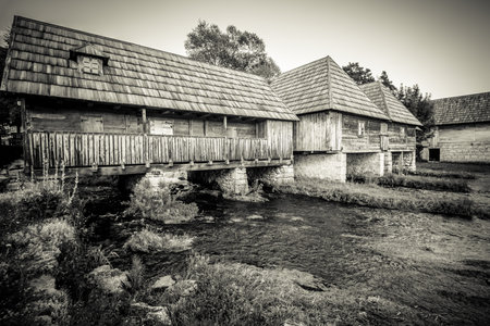 mills on the river Gacka Croatia