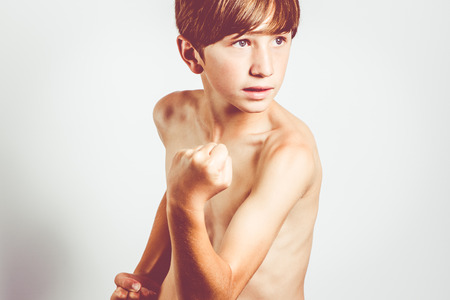 martial arts little boyの写真素材