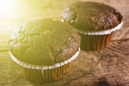 Chocolate muffinの写真素材