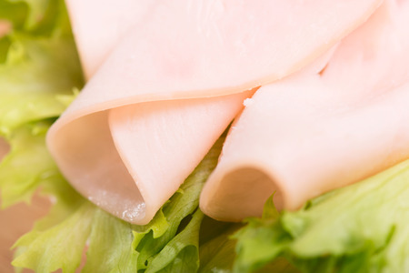 sliced chicken breast - selective focusの写真素材