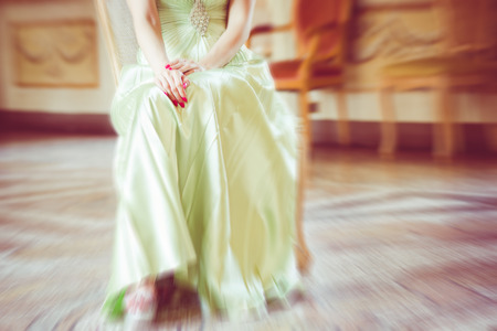 elegant woman charm blurred style photoの写真素材