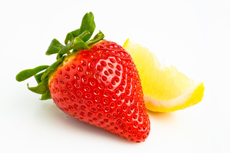 strawberry and lemonの写真素材