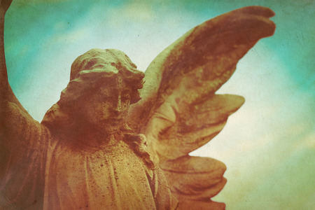 guardian angel retro grunge backgroundの写真素材