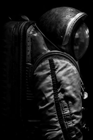 Spaceman - black and white image