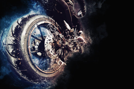 energy of a biker in action
