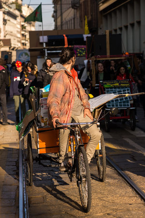 Milan, Italy - November 29: Fridays for Future strike protest, the students strike for the global...