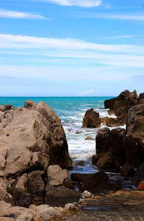 The ancient port of sailors in Cefaluの写真素材