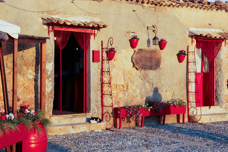 tipycal old Sicilian homeの写真素材