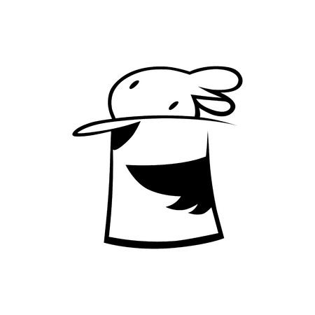 Cute bunny in a magic hat outline on whiteのイラスト素材