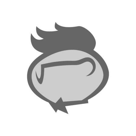 Geek person symbol on white backdropのイラスト素材