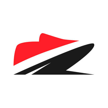 Sports running shoe symbol on white backdrop. Design elementのイラスト素材