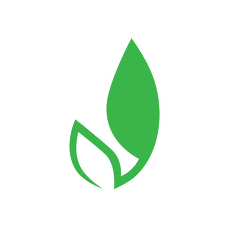 Abstract seedling symbol, icon on white background. Design element