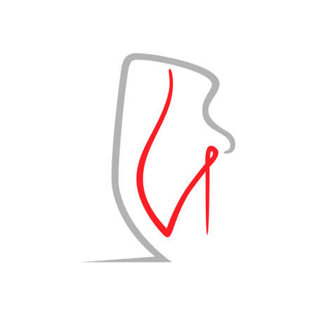 Sports running shoe symbol on white backdrop. Design elementのイラスト素材
