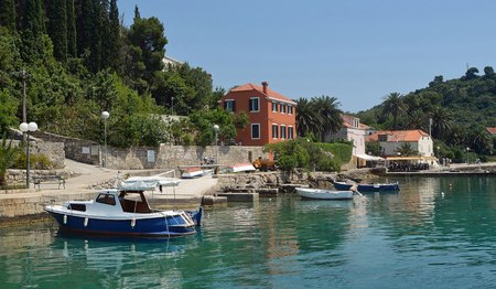 Donje Celo on the Croatian Island of Kolocepの写真素材