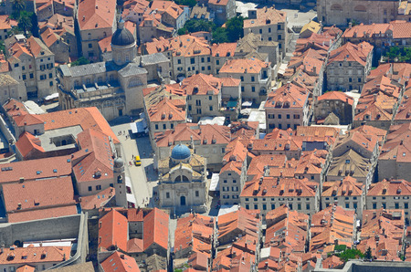 Dubrovnik Old taken from Mount Srd.の写真素材